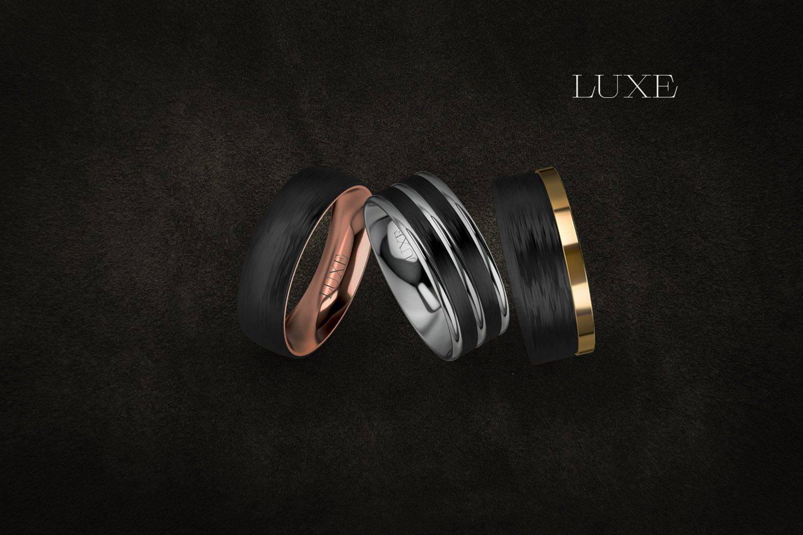 luxe carbon ring - Luxe Wedding Rings